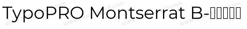 TypoPRO Montserrat B字体转换